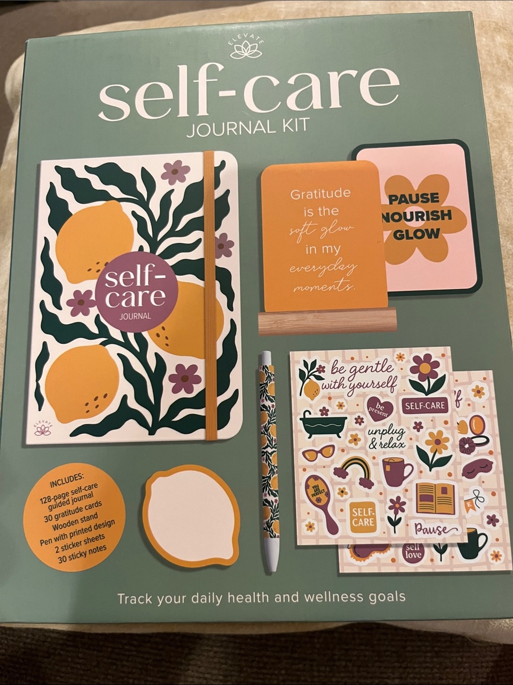 Self-Care Journal Kit - Green & Yellow